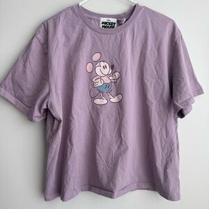 Disney Woman’s Lilac Mickey Mouse T-Shirt Size XL